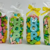 Spring Candy Corn with Hard Candy Letters