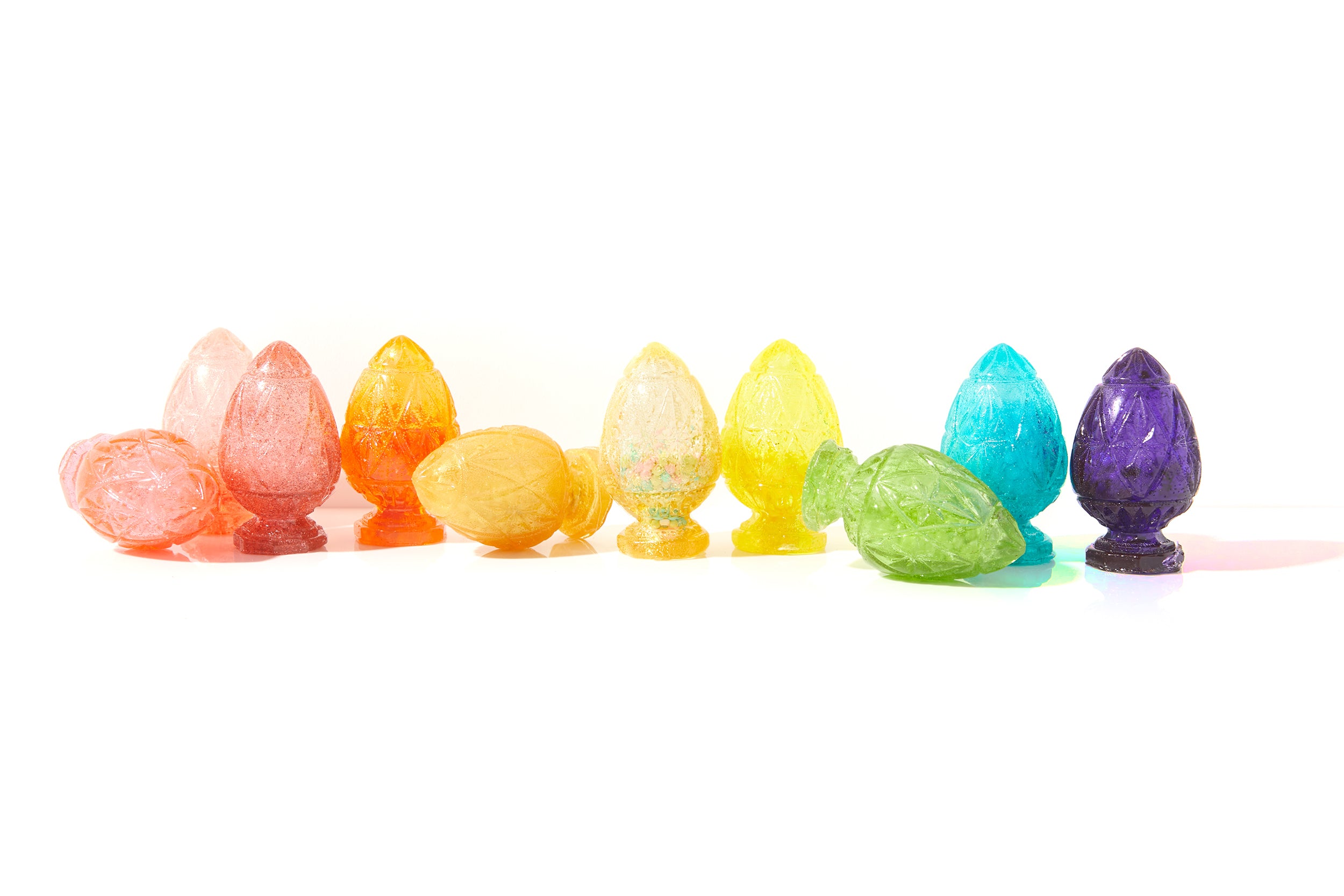 Hollow Hard Candy - Crystal Eggs filled with Candy Pearls